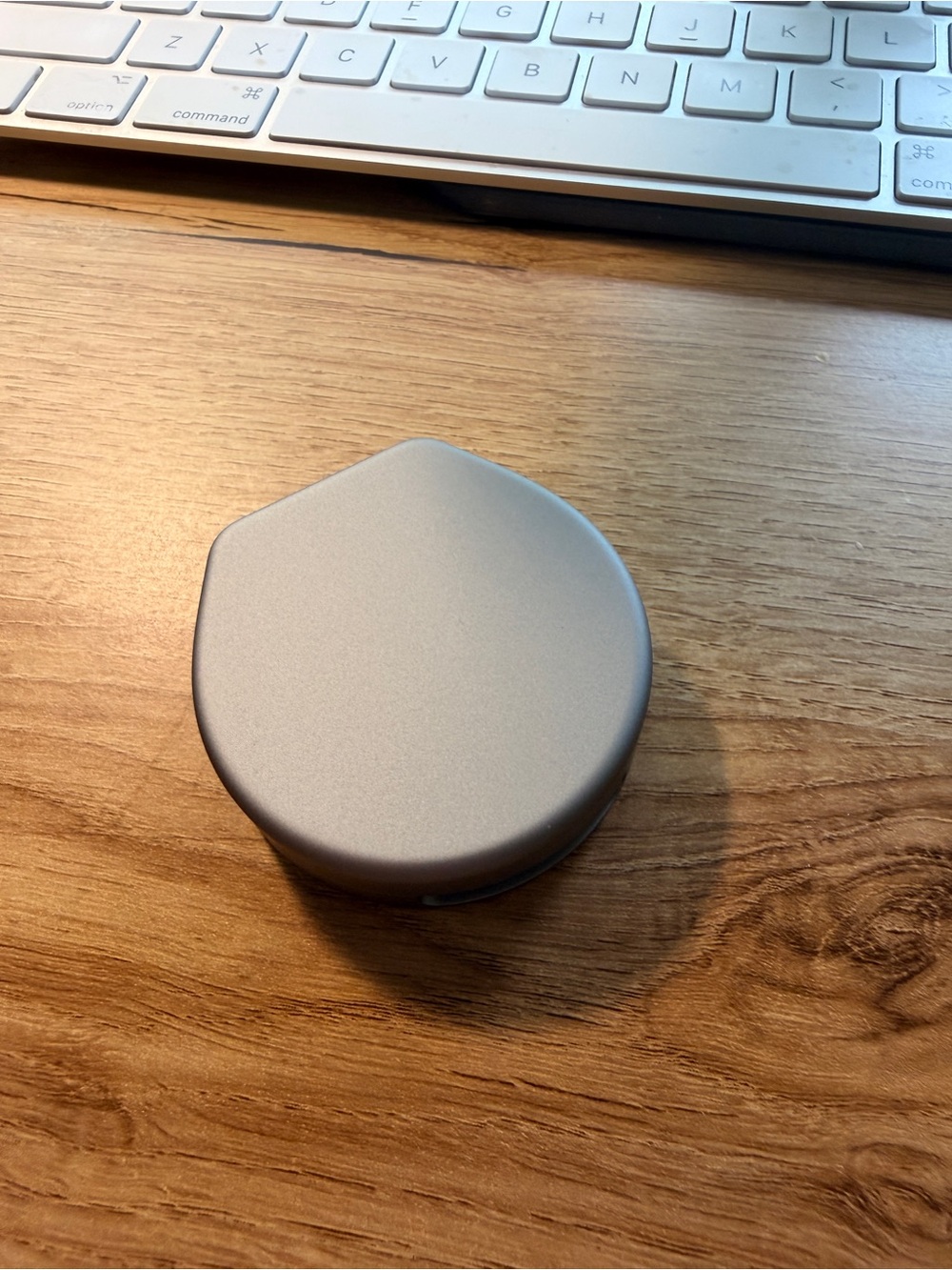 Silver Round Compact Case